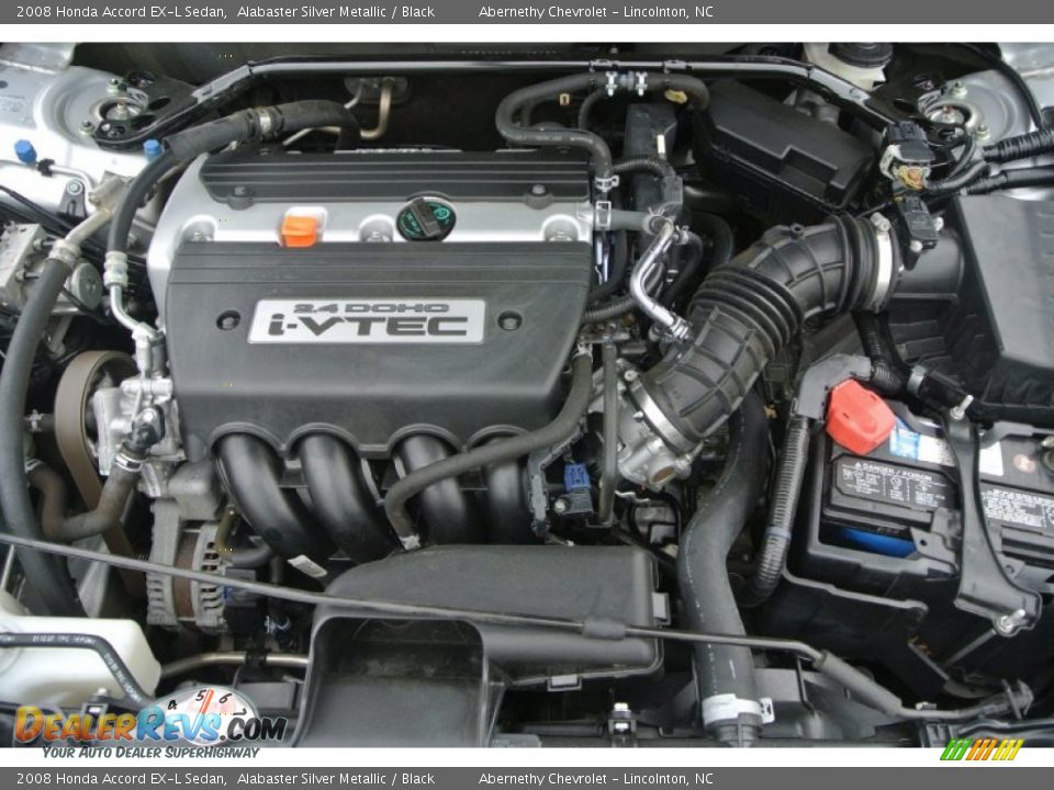 2008 Honda Accord EX-L Sedan Alabaster Silver Metallic / Black Photo #23