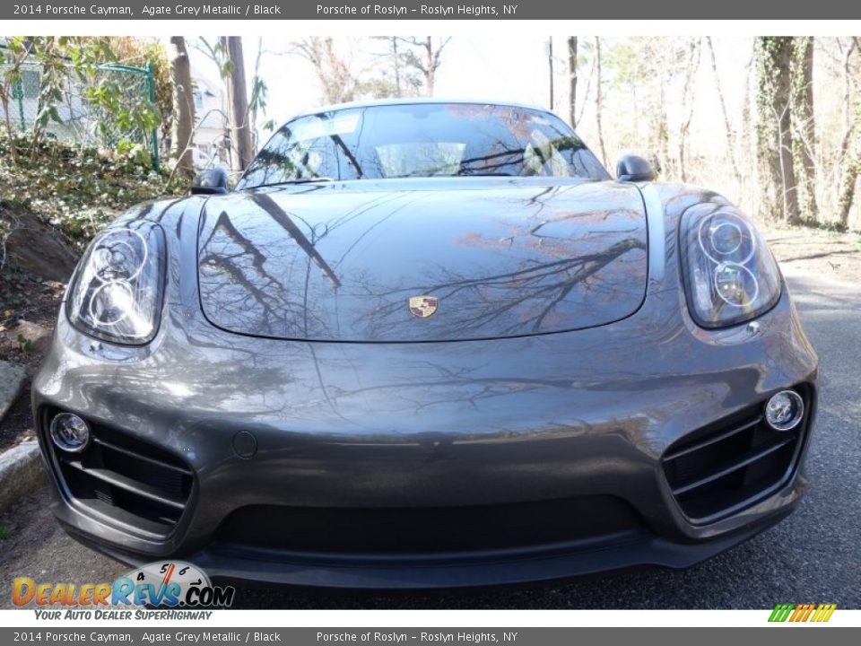 2014 Porsche Cayman Agate Grey Metallic / Black Photo #2