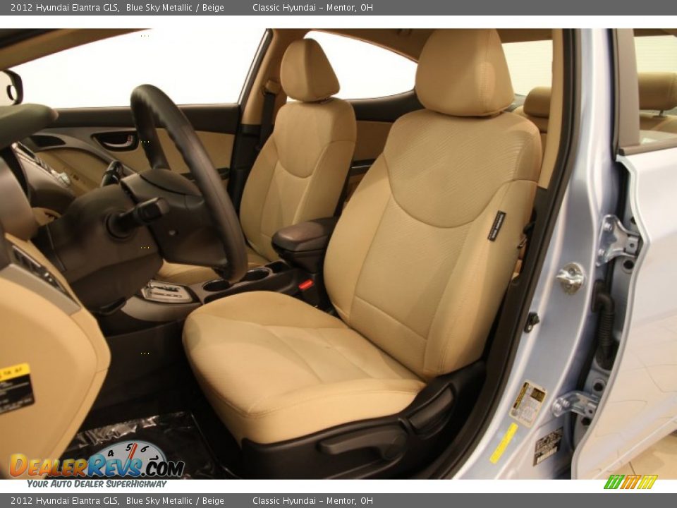 2012 Hyundai Elantra GLS Blue Sky Metallic / Beige Photo #5