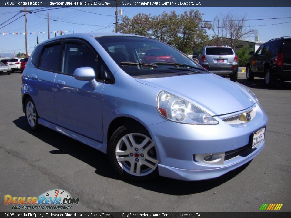 2008 Honda Fit Sport Tidewater Blue Metallic / Black/Grey Photo #1