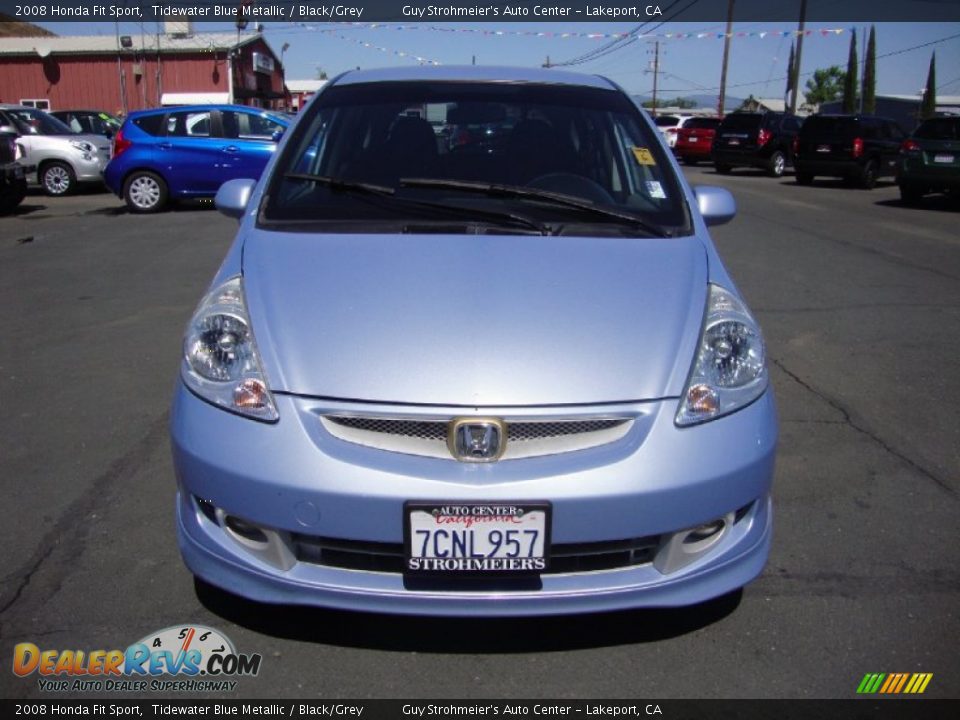 2008 Honda Fit Sport Tidewater Blue Metallic / Black/Grey Photo #2