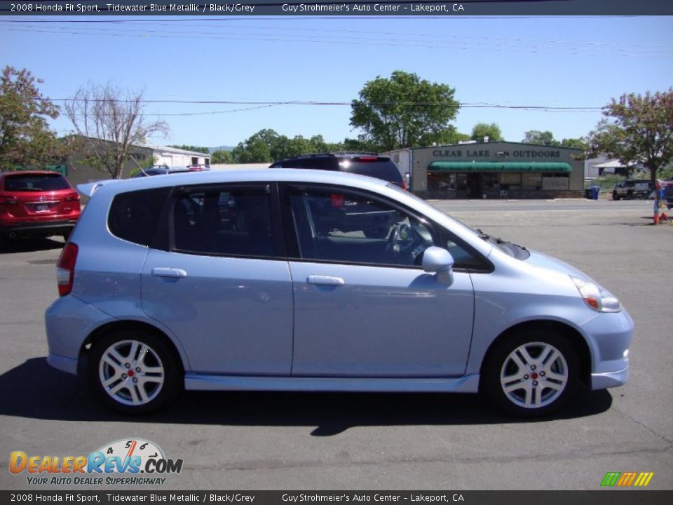 2008 Honda Fit Sport Tidewater Blue Metallic / Black/Grey Photo #8