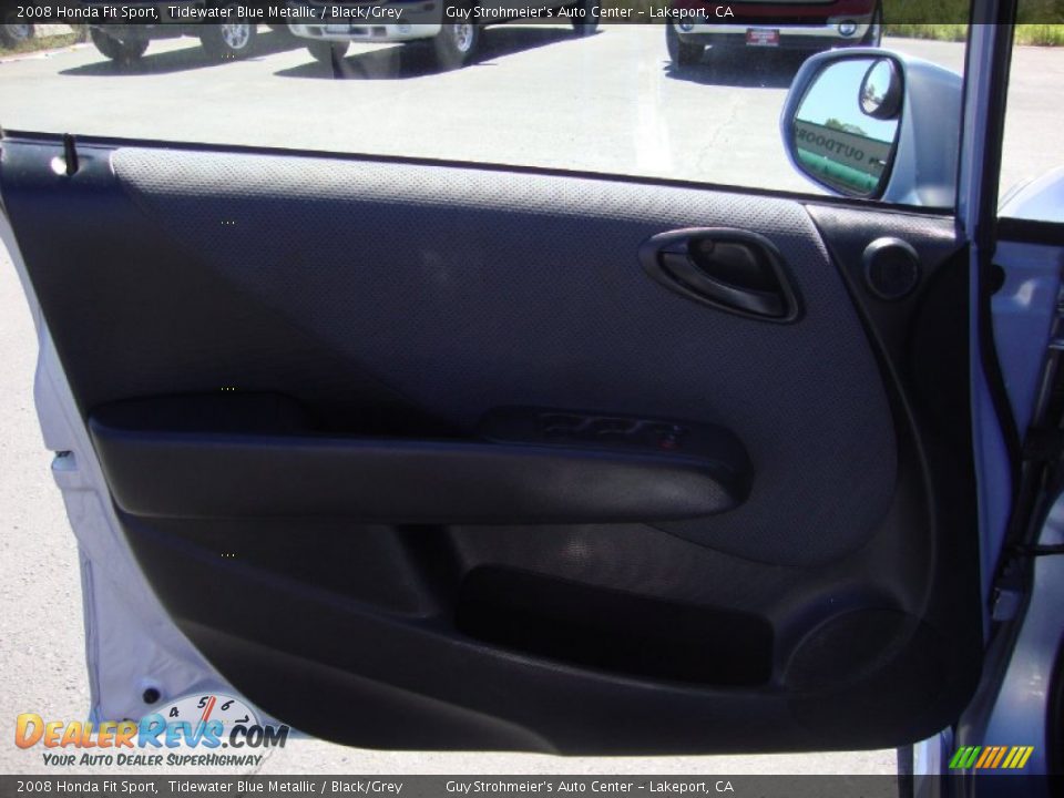2008 Honda Fit Sport Tidewater Blue Metallic / Black/Grey Photo #9