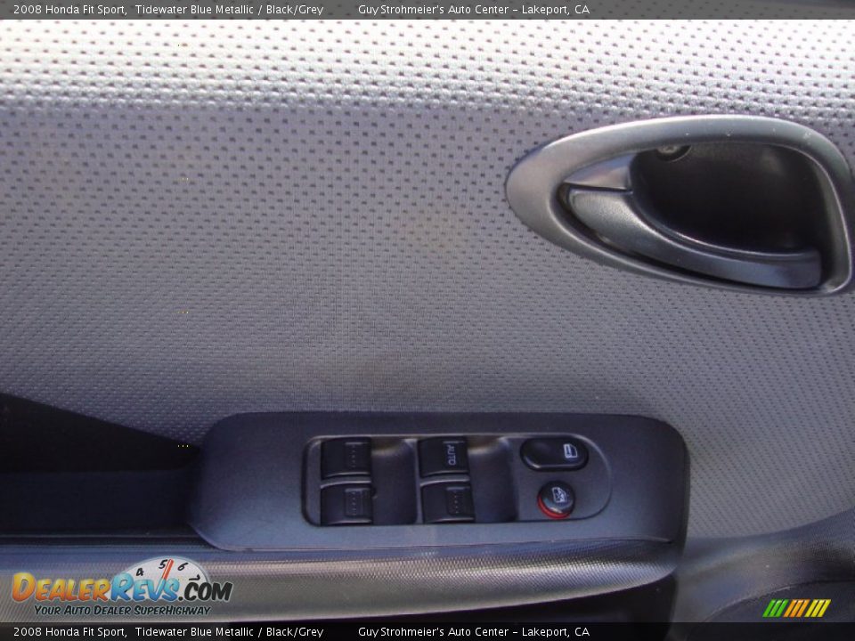 2008 Honda Fit Sport Tidewater Blue Metallic / Black/Grey Photo #10