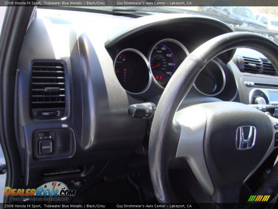 2008 Honda Fit Sport Tidewater Blue Metallic / Black/Grey Photo #11