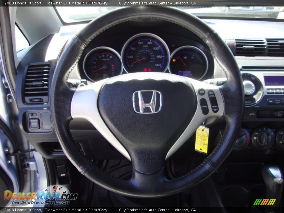 2008 Honda Fit Sport Tidewater Blue Metallic / Black/Grey Photo #13