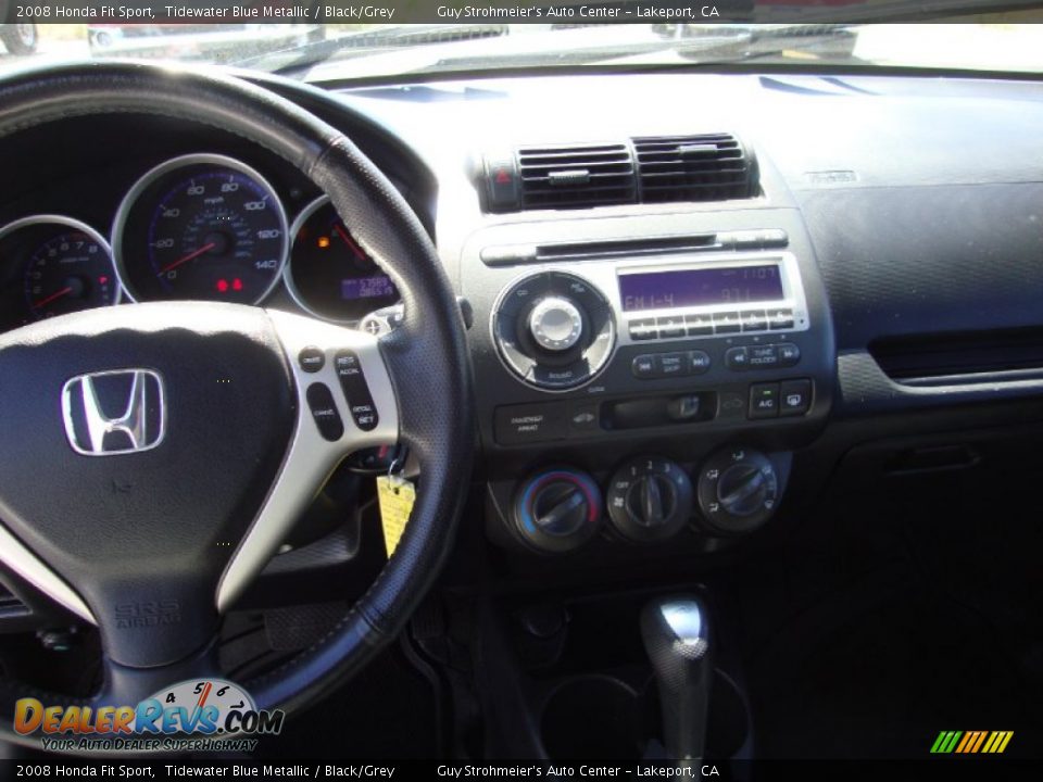 2008 Honda Fit Sport Tidewater Blue Metallic / Black/Grey Photo #14