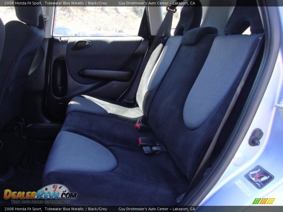 2008 Honda Fit Sport Tidewater Blue Metallic / Black/Grey Photo #22