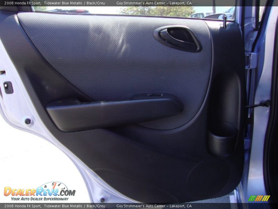 2008 Honda Fit Sport Tidewater Blue Metallic / Black/Grey Photo #23