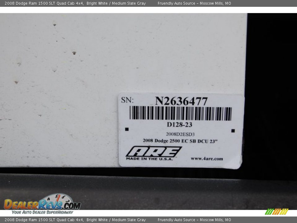 2008 Dodge Ram 1500 SLT Quad Cab 4x4 Bright White / Medium Slate Gray Photo #9
