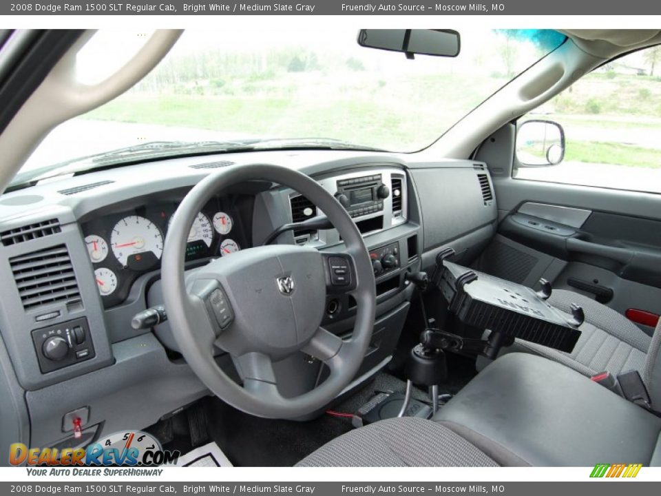 2008 Dodge Ram 1500 SLT Regular Cab Bright White / Medium Slate Gray Photo #20