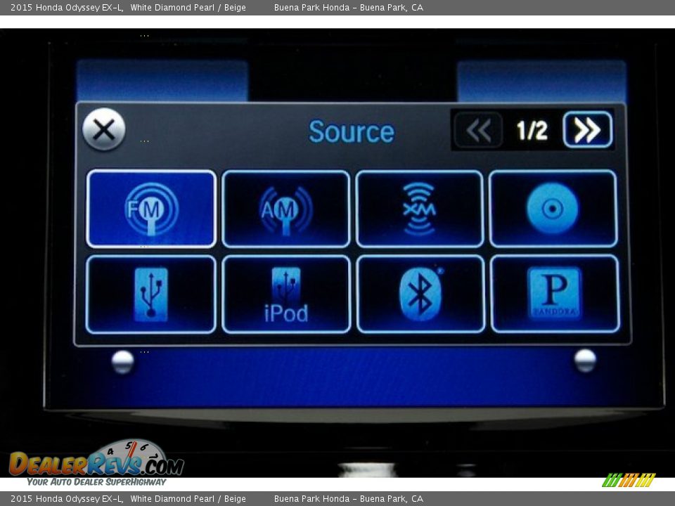 2015 Honda Odyssey EX-L White Diamond Pearl / Beige Photo #22