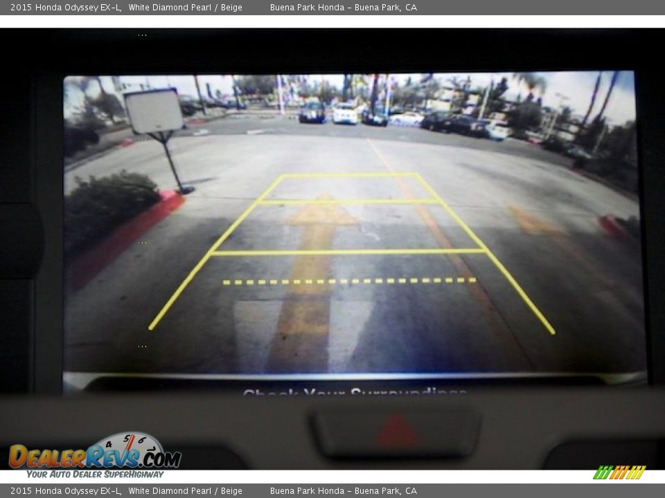 2015 Honda Odyssey EX-L White Diamond Pearl / Beige Photo #23