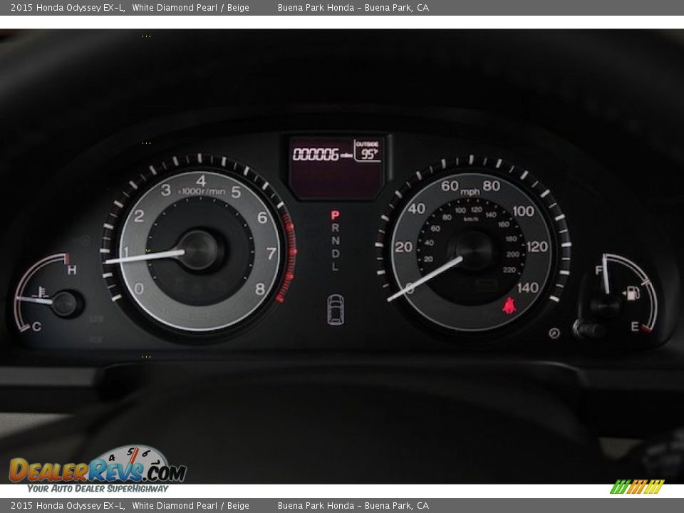 2015 Honda Odyssey EX-L White Diamond Pearl / Beige Photo #25