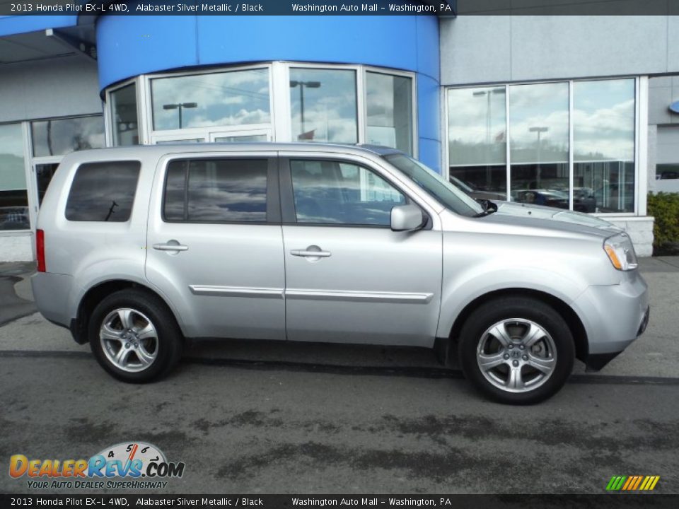 2013 Honda Pilot EX-L 4WD Alabaster Silver Metallic / Black Photo #2