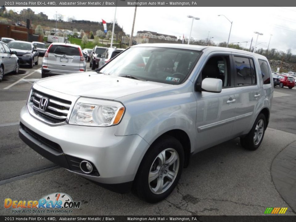 2013 Honda Pilot EX-L 4WD Alabaster Silver Metallic / Black Photo #6