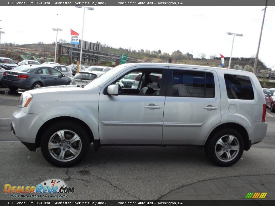2013 Honda Pilot EX-L 4WD Alabaster Silver Metallic / Black Photo #7