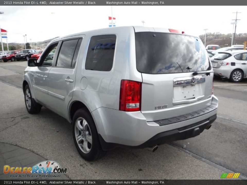 2013 Honda Pilot EX-L 4WD Alabaster Silver Metallic / Black Photo #8
