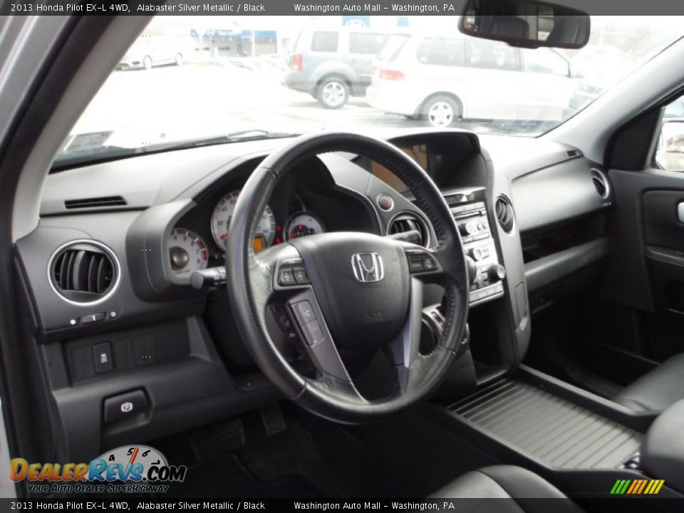 2013 Honda Pilot EX-L 4WD Alabaster Silver Metallic / Black Photo #10