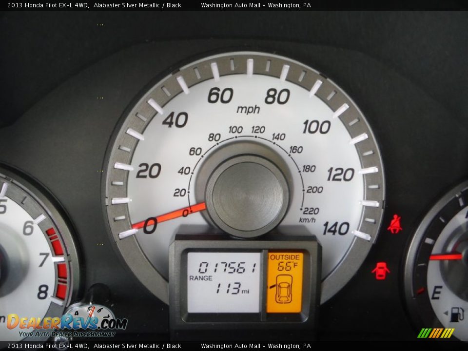2013 Honda Pilot EX-L 4WD Alabaster Silver Metallic / Black Photo #20