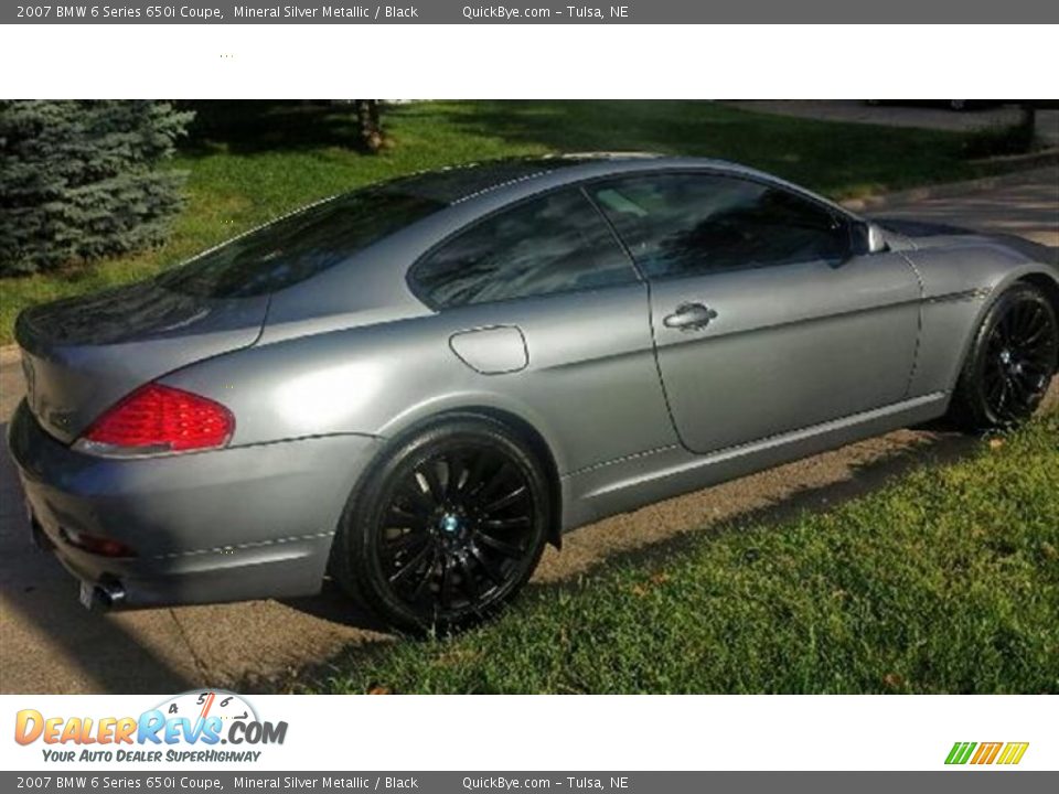 2007 BMW 6 Series 650i Coupe Mineral Silver Metallic / Black Photo #3