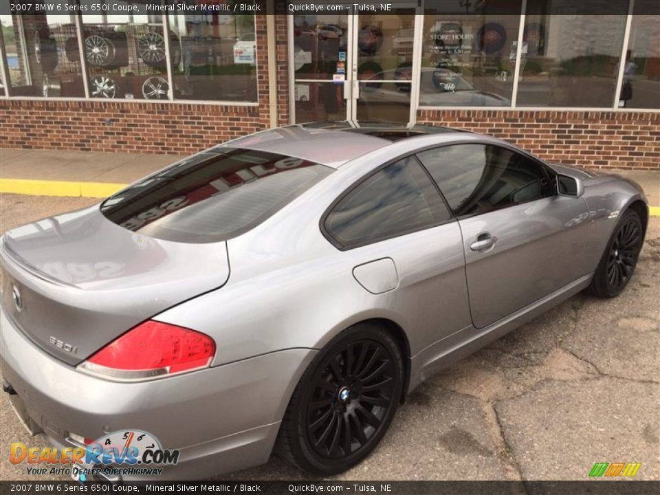 2007 BMW 6 Series 650i Coupe Mineral Silver Metallic / Black Photo #10