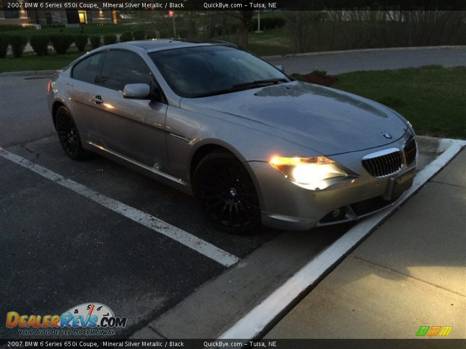 2007 BMW 6 Series 650i Coupe Mineral Silver Metallic / Black Photo #11
