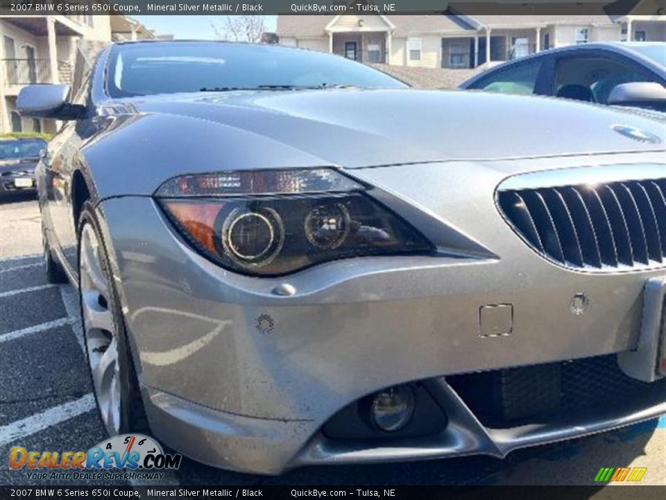 2007 BMW 6 Series 650i Coupe Mineral Silver Metallic / Black Photo #12