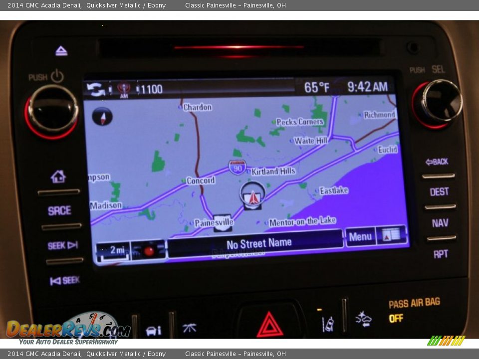 2014 GMC Acadia Denali Quicksilver Metallic / Ebony Photo #9