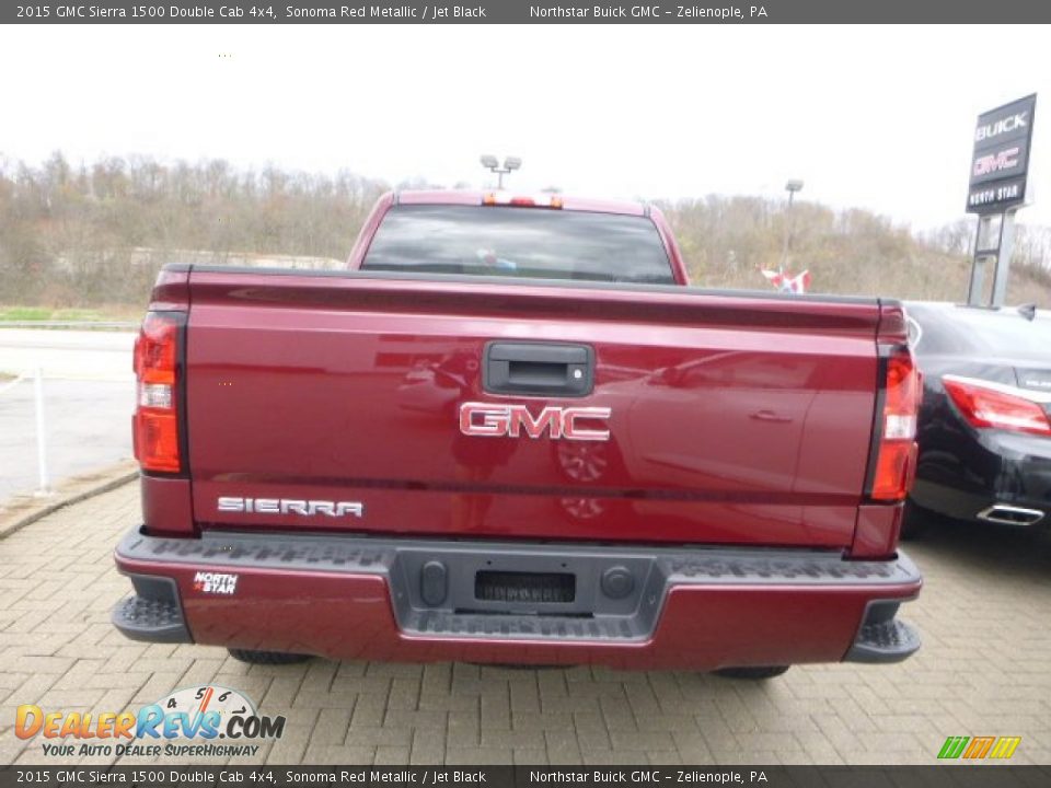 2015 GMC Sierra 1500 Double Cab 4x4 Sonoma Red Metallic / Jet Black Photo #6