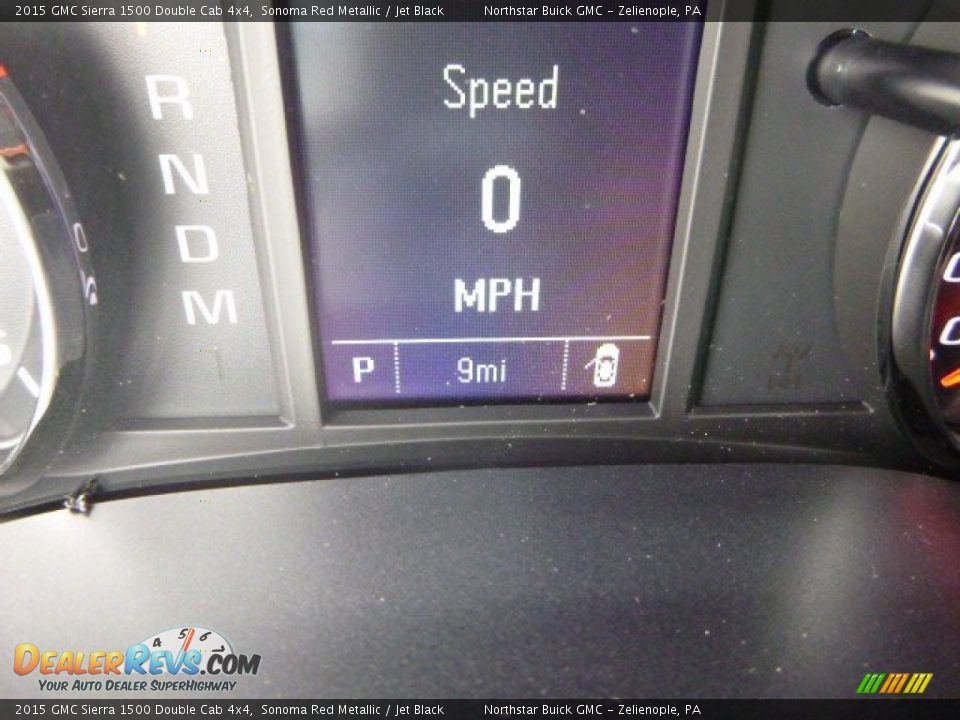 2015 GMC Sierra 1500 Double Cab 4x4 Sonoma Red Metallic / Jet Black Photo #16