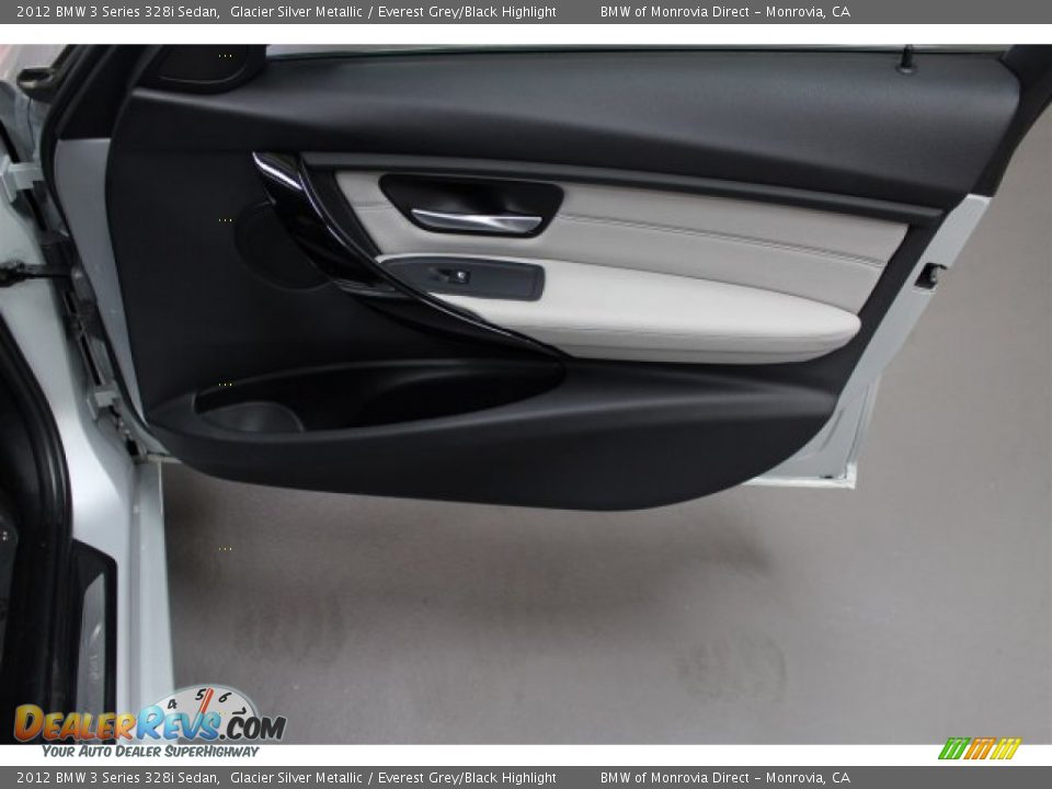 2012 BMW 3 Series 328i Sedan Glacier Silver Metallic / Everest Grey/Black Highlight Photo #15