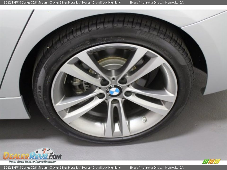 2012 BMW 3 Series 328i Sedan Glacier Silver Metallic / Everest Grey/Black Highlight Photo #20