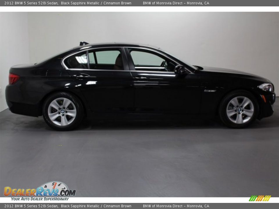 2012 BMW 5 Series 528i Sedan Black Sapphire Metallic / Cinnamon Brown Photo #2