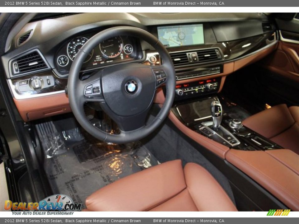 2012 BMW 5 Series 528i Sedan Black Sapphire Metallic / Cinnamon Brown Photo #9