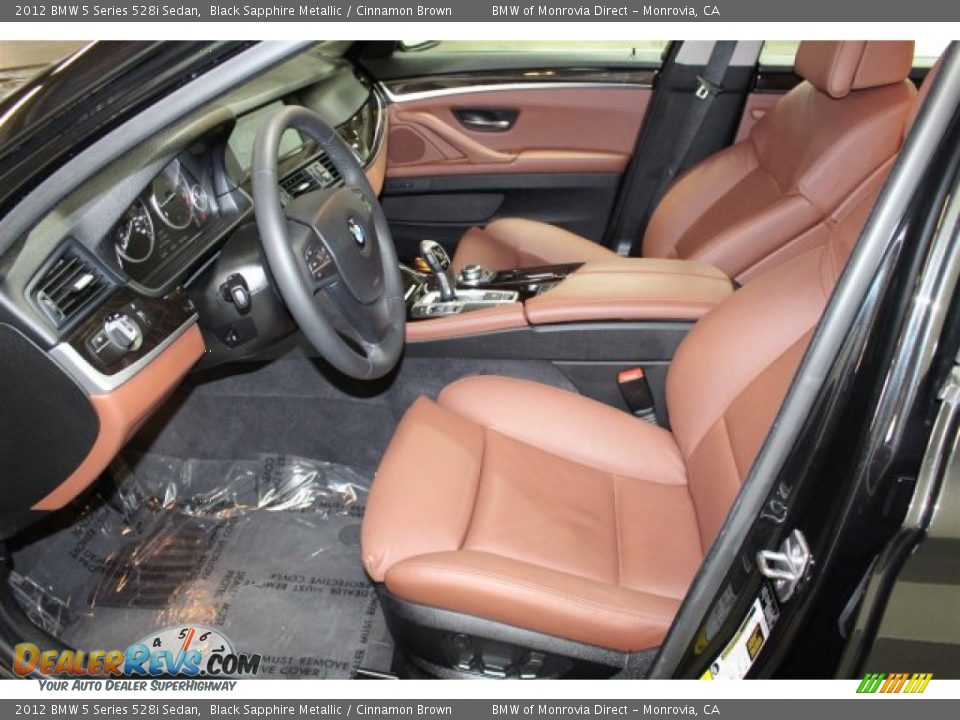 2012 BMW 5 Series 528i Sedan Black Sapphire Metallic / Cinnamon Brown Photo #13