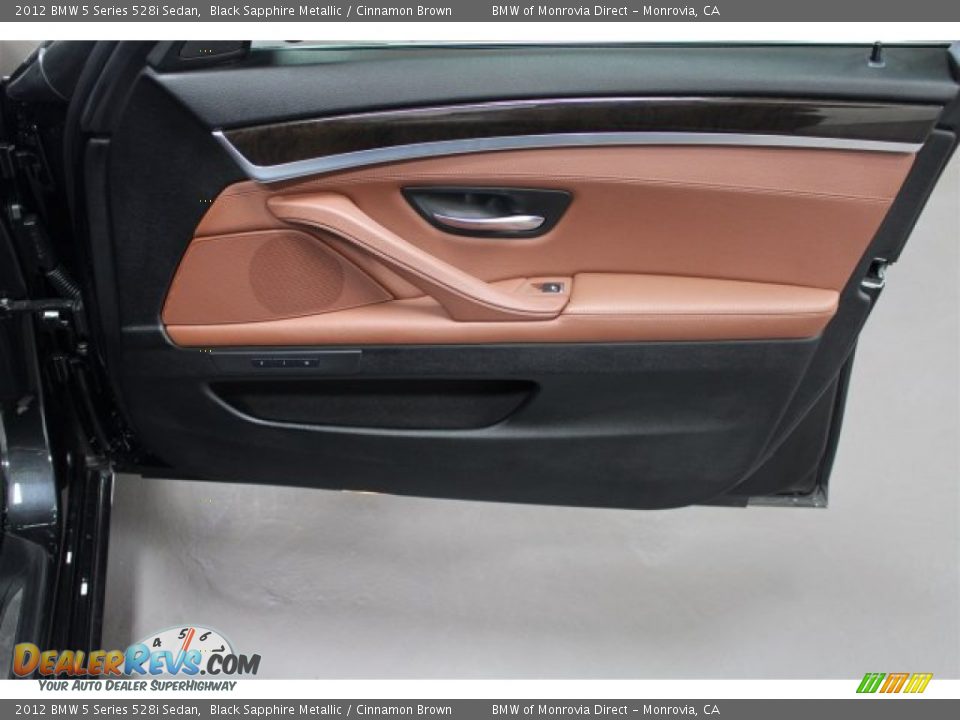 2012 BMW 5 Series 528i Sedan Black Sapphire Metallic / Cinnamon Brown Photo #17