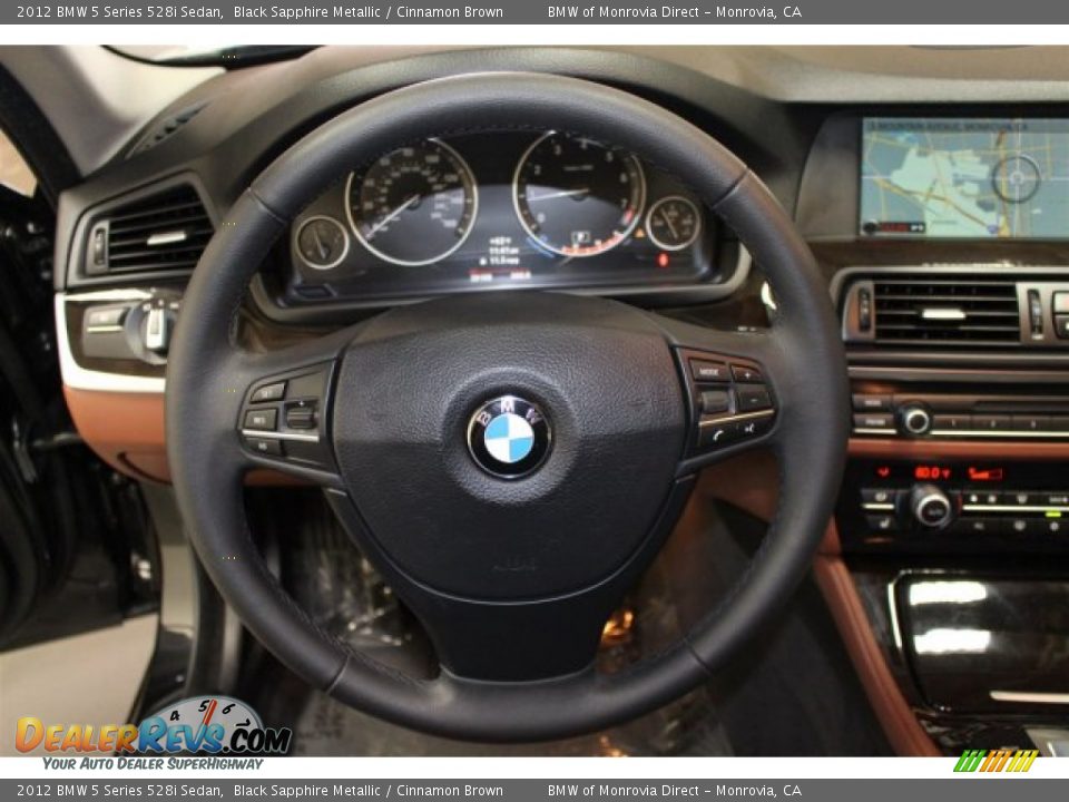 2012 BMW 5 Series 528i Sedan Black Sapphire Metallic / Cinnamon Brown Photo #25