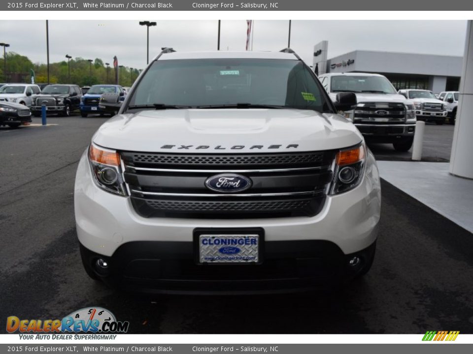 2015 Ford Explorer XLT White Platinum / Charcoal Black Photo #4