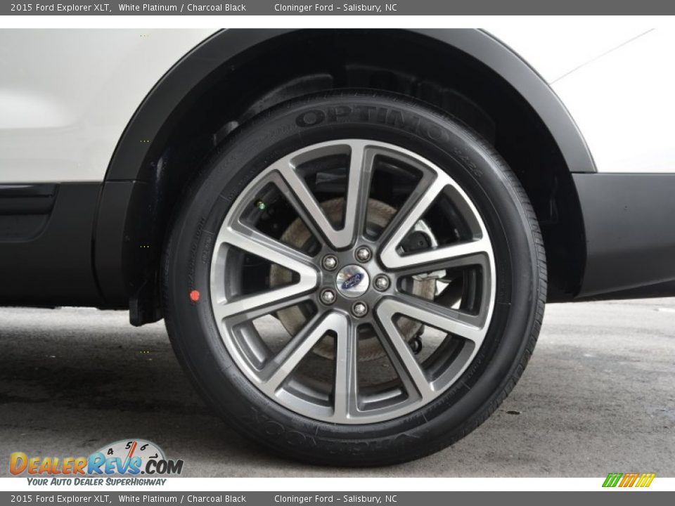 2015 Ford Explorer XLT White Platinum / Charcoal Black Photo #5