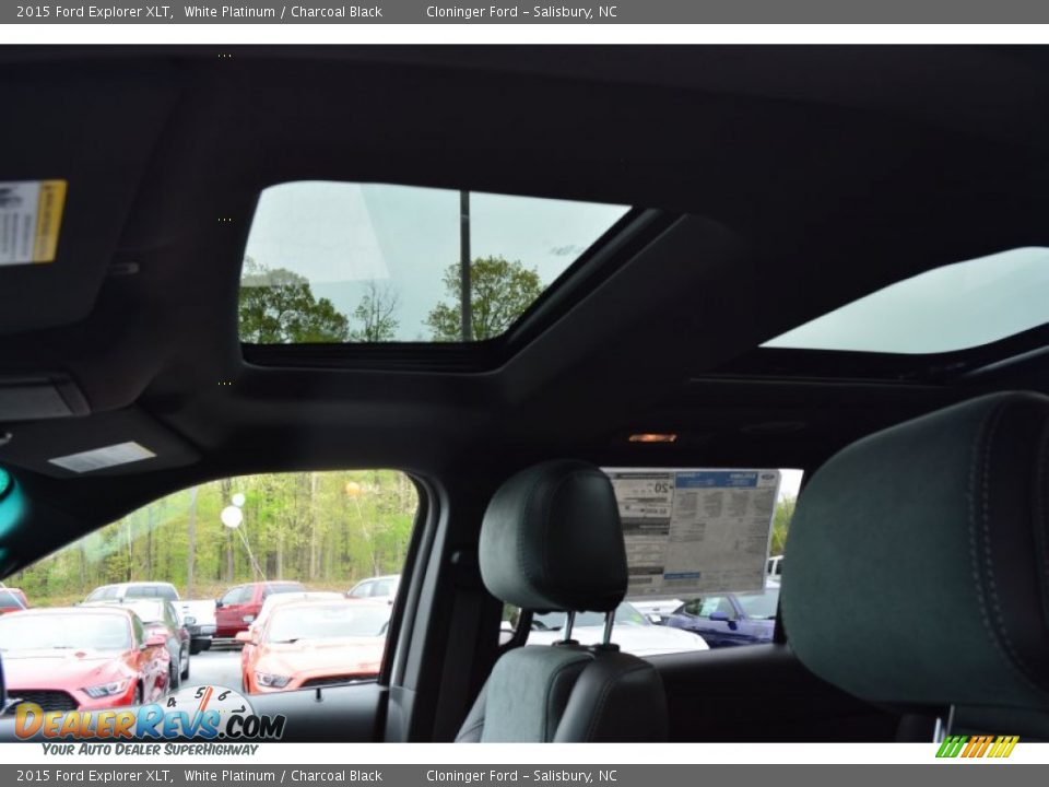 2015 Ford Explorer XLT White Platinum / Charcoal Black Photo #13