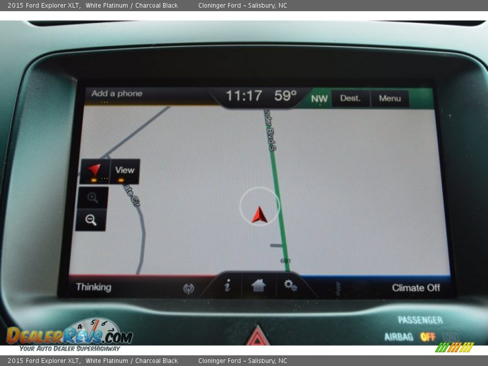 2015 Ford Explorer XLT White Platinum / Charcoal Black Photo #16