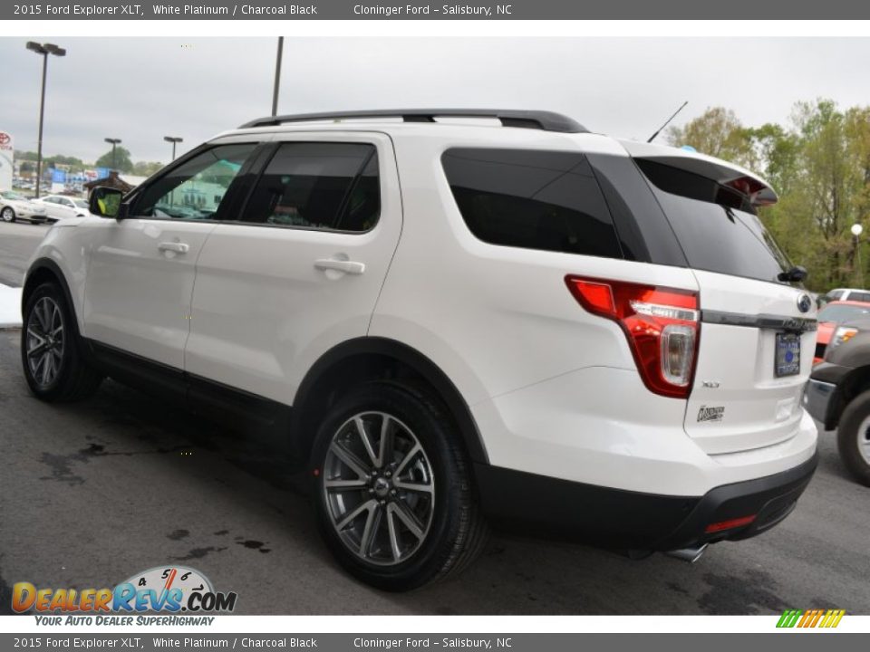 2015 Ford Explorer XLT White Platinum / Charcoal Black Photo #25