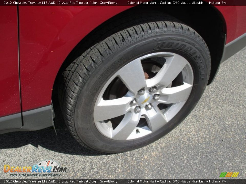 2012 Chevrolet Traverse LTZ AWD Crystal Red Tintcoat / Light Gray/Ebony Photo #3