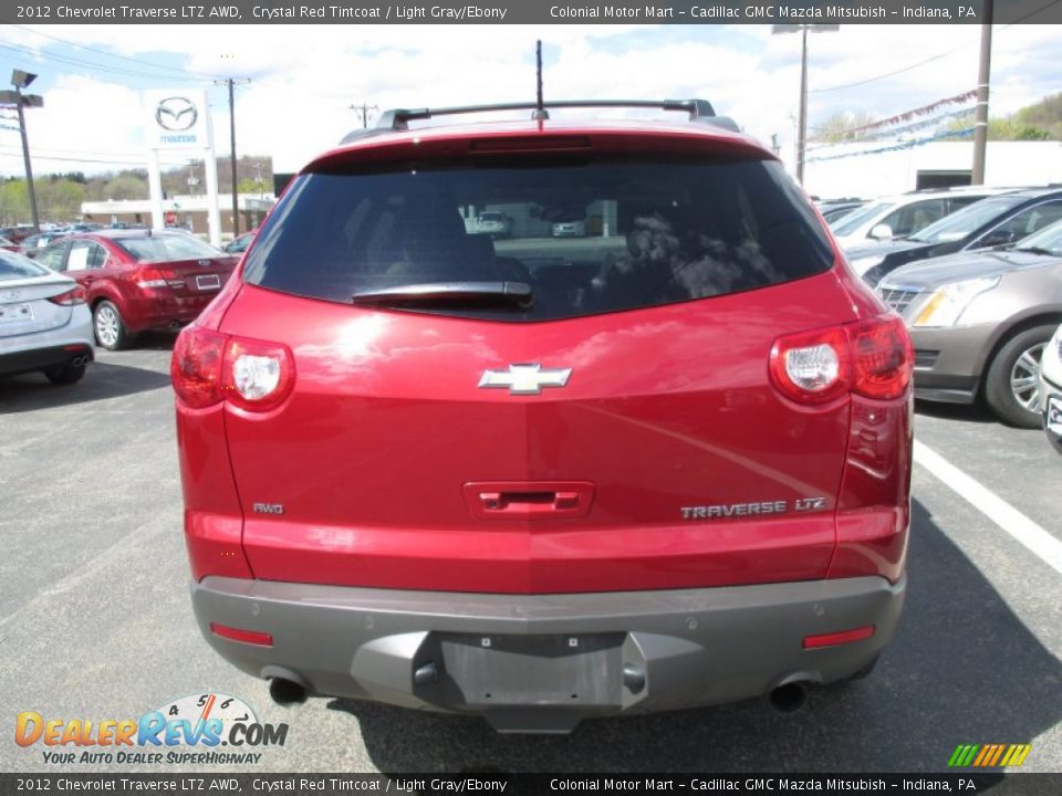 2012 Chevrolet Traverse LTZ AWD Crystal Red Tintcoat / Light Gray/Ebony Photo #6