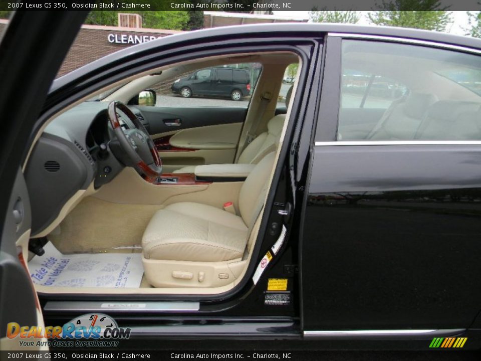 2007 Lexus GS 350 Obsidian Black / Cashmere Photo #16