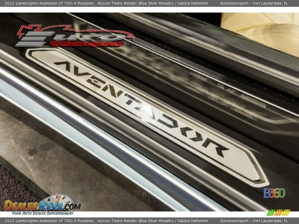 2013 Lamborghini Aventador LP 700-4 Roadster Azzuro Thetis Metallic (Blue Silver Metallic) / Sabbia Nefertem Photo #34