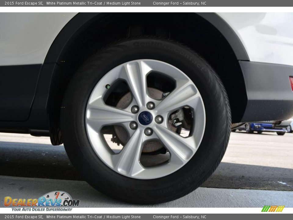 2015 Ford Escape SE White Platinum Metallic Tri-Coat / Medium Light Stone Photo #5