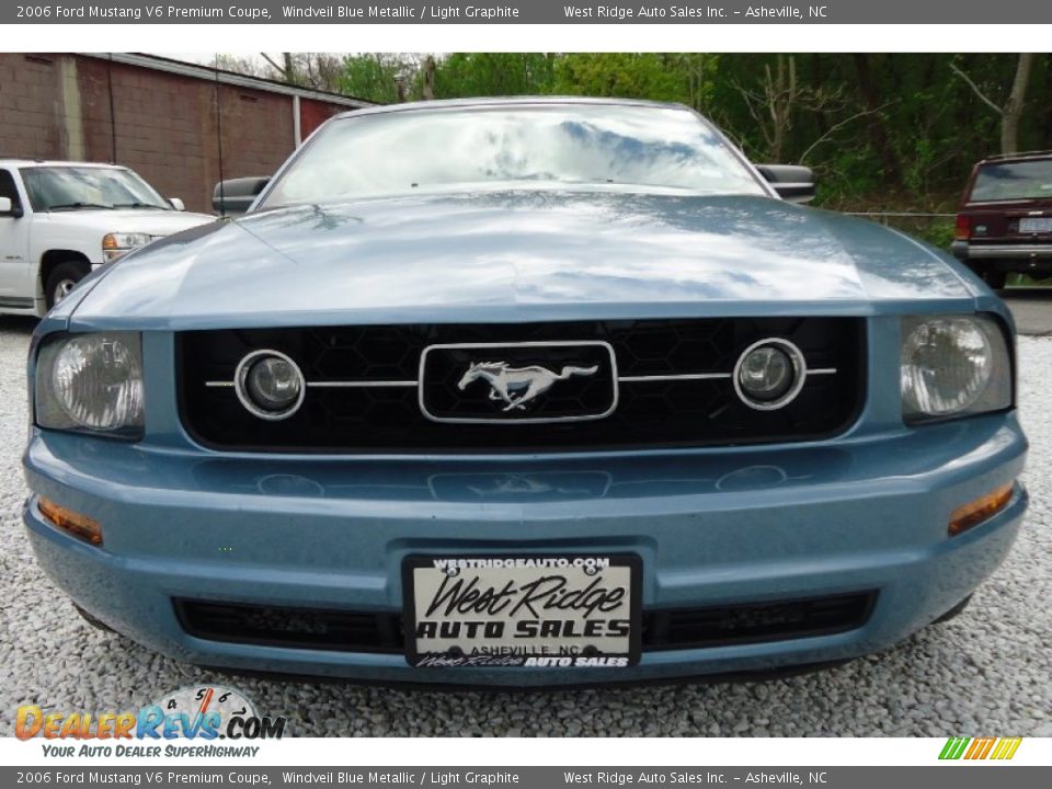 2006 Ford Mustang V6 Premium Coupe Windveil Blue Metallic / Light Graphite Photo #1