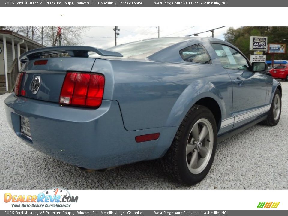2006 Ford Mustang V6 Premium Coupe Windveil Blue Metallic / Light Graphite Photo #5